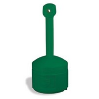 Justrite Manufacturing Co 26800G Justrite 16 1/2" X 38 1/2" Forest Green Smokers Cease-Fire Cigarette Butt Receptacle